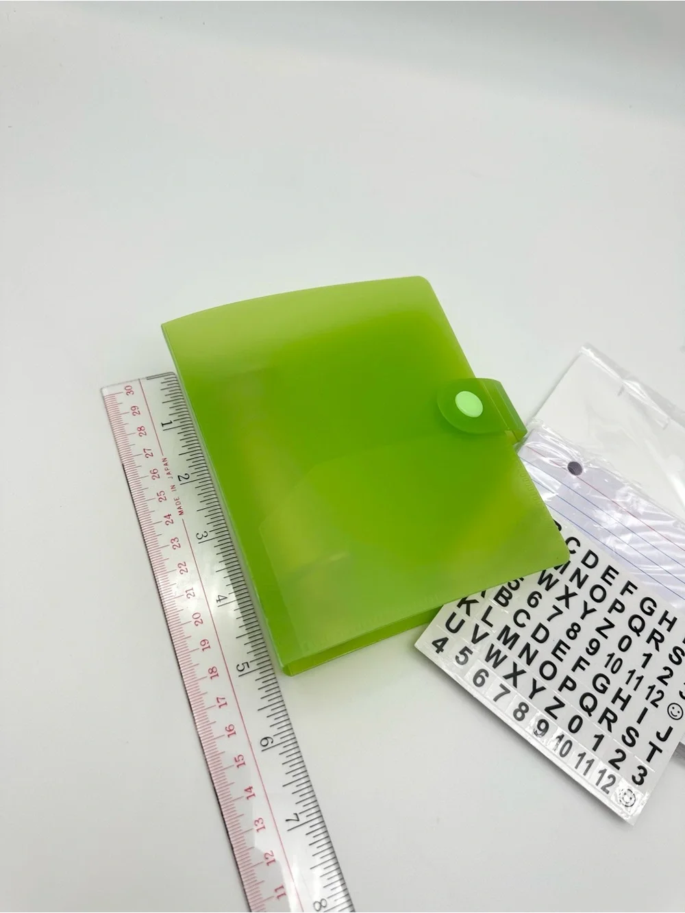 NWT Mini Index Card Organizer Set Lime Green Binder Wallet Dividers & Stickers